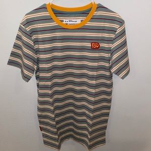 Dutch Bros striped shirt sleeve shirt